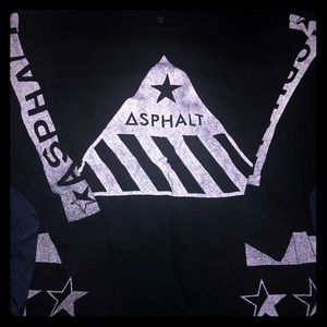 Asphalt long sleeve T black & gray